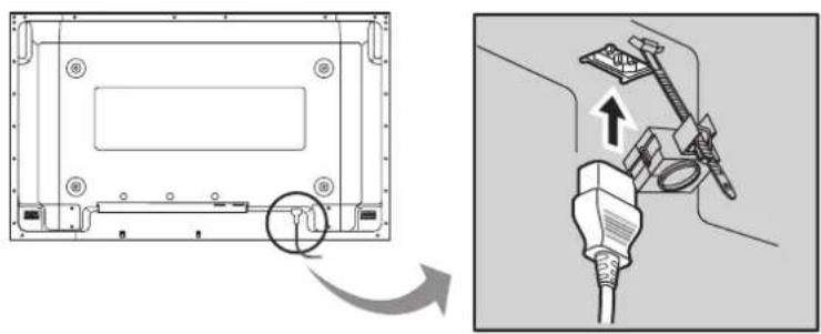 PANASONIC TH-42PWD7WS - Connecting the AC cord plug to the Plasma Display. - 1