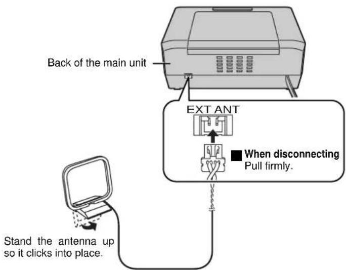 PANASONIC RC-CD300 - Connecting the FM/AM loop antenna - 1