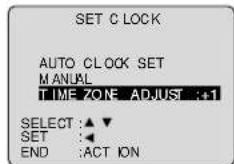 PANASONIC AG-520 - ■ Time Zone Adjust (TUNER:ON only) - 3