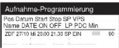 PANASONIC NV-SJ410AR - Zum Einschalten der VPS/PDC-Funktion: - 1
