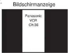 Bildschirmanzeige Panasonic VCR Ch:36
