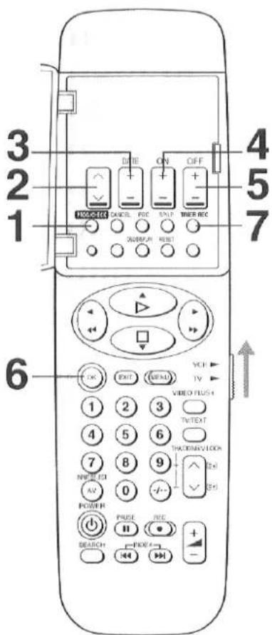 3 2 1 4 5 7 6 OK EXIT READ VCH TV VIDEO PLUS + 1 2 3 TNTEXT 4 5 6 THOOMAN-LOCK 7 8 9 NWHIP C1 AV 0 +/- +/- +/- POWER PAGE REC DEACH FIRE +/-