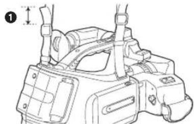 PANASONIC NV-MD10000 - Attaching the shoulder strap - 2