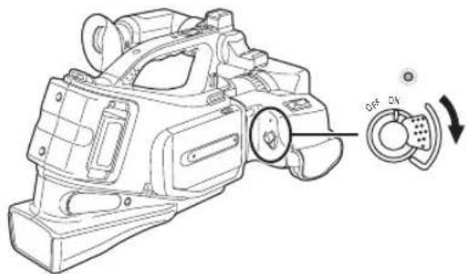 PANASONIC NV-MD10000 - Set the [OFF/ON] switch to [ON]. - 1
