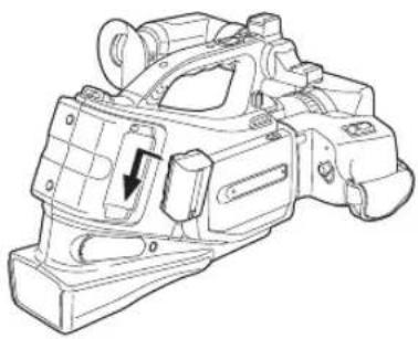 PANASONIC NV-MD10000 - ■ Fitting the battery - 1