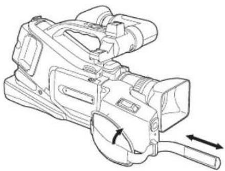 PANASONIC NV-MD10000 - ■ Adjust the grip belt - 1