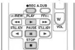 ●REC A.DUB REW_PLAY FF/+ STILL ADV PAUSE STILL ADV STOP W VOL