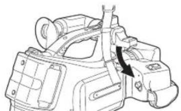 PANASONIC NV-MD10000 - Attaching the shoulder strap - 1