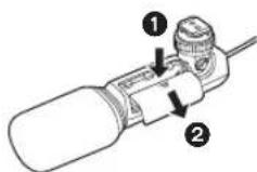 PANASONIC NV-MD10000 - - Inserting a Battery - 1