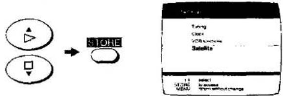 graph LR A["Input icon"] --> B["STORE"] C["Input icon"] --> B B --> D["Storage Panel"] style A fill:#fff,stroke:#000 style C fill:#fff,stroke:#000 style D fill:#fff,stroke:#000 note right of D Store Clock TCP Server Satellite end