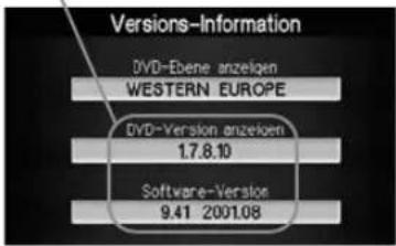 PANASONIC CY-TM100 - Bitte verifizieren Sie die Software-Version, um sicherzustellen, daß das Upgrade erfolgreich beendet wurde. Es ist erfolgreich, wenn die Software-Version (Datum) Ihres Gerätes gleich oder neuer als die nachfolgende Version ist. Diese Informationen können Sie unter Einhaltung des folgenden Vorganges finden. - 1