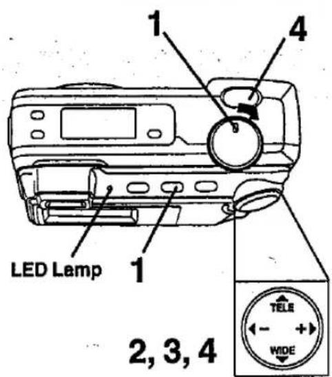 1 4 LED Lamp 1 2, 3, 4 TELE WIDE