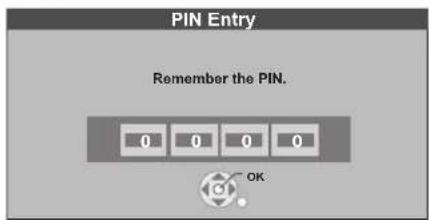 PIN Entry Remember the PIN. 0 0 0 0 OK