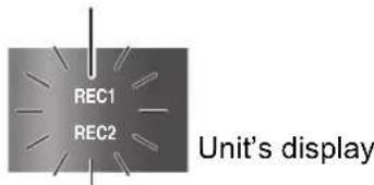 REC1 REC2 Unit's display