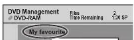 PANASONIC DMR-XS380 - Select "Disc Name", then press [OK]. - 1