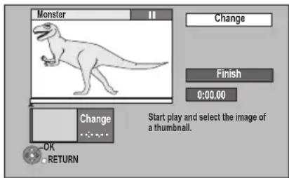 Monster Change Finish 0:00.00 Start play and select the image of a thumbnail. OK RETURN
