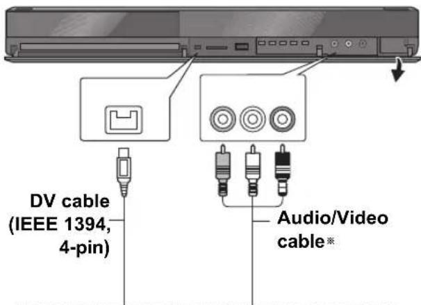 DV cable (IEEE 1394, 4-pin) Audio/Video cable※