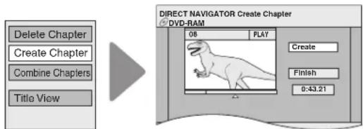 PANASONIC DMR-EZ27 - Create Chapter - 1