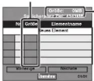 PANASONIC DMR-EH95 - Datengröße der einzelnen Positionen - 1