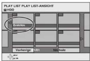 PLAY LIST PLAY LIST-ANSICHT HDD Erosion Vorherige 1/01 Nachsite