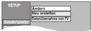 PANASONIC DMR-EH95 - Sendertabelle - 1