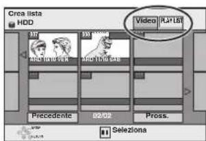 Crea lista HDD Video R3*LB ARD 10/10/VER ARD 11/10/SAE Precedente D2/D2 Pross. Selezioni