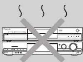 PANASONIC DMR-EH95 - Non posare l'unità su amplificatori o componenti che si surriscaldano. - 1