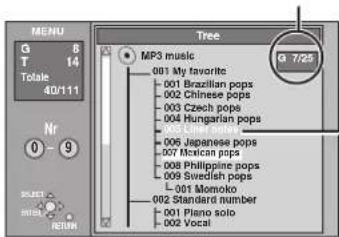 MENU G 8 T 14 Total: 40/111 Nr 0 - 9 MP3 music 001 My favorite 001 Brazilian pops 002 Chinese pops 003 Czech pops 004 Hungarian pops 005 Japanese pops 007 Mexican pops 008 Philippine pops 009 Swedish pops L-001 Momoko 002 Standard number 001 Plano solo 002 Vocal @ 7/25