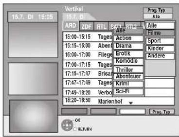 13.7. DI 15:05 Vertikal 13.7. DI ARD ZDF RTL Sport RTG 15:00-15:15 Tages Action Sport 15:15-16:00 Abent Drama Kinder 16:00-17:00 Filege Erolik Andere 17:00-17:15 Tages Komodie 17:15-17:47 Brisat Thriller 17:47-17:49 Tages Abontouer 17:49-18:20 Verbo Sci-Fi 18:20-18:50 Marienhof Prog. Typ Ate Alle Filme Sport Kinder Andere OK RETURN