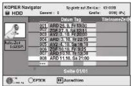 KOPER Navigator HDD Date: 1 Salle 01/01 01 ARD 25, 17:13:32 02 ZEF 4, 13:54:18 03 AY2 5, 10:42:26:00 04 ARD 3, 10:42:26:00 05 AY2 4, 10:56:19 06 ZEF 10, 10:42:25 07 ARD 12,10, 17:13:39 08 ARD 11,10, Sa 21:00
