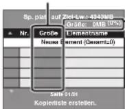 PANASONIC DMR-EH775 - Datengröße der eingetragenen Positionen - 1