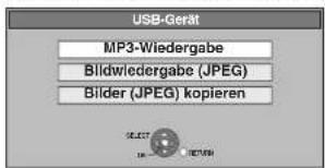 USB-Gerät MP3-Wiedergabe Bildwiedergabe (JPEG) Bilder (JPEG) kopieren