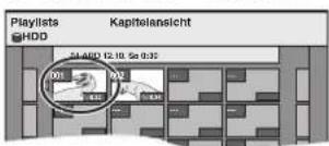 Playlists Kapitelansicht HDD 34:00 12.10 So 0:30 301 35:00 34:30 35:30