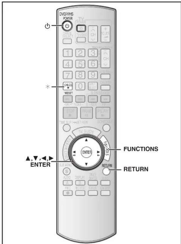 DVD/VHS POWER DRIVE SELECT 1 2 3 4 5 6 7 8 9 OR/25 0 RESET