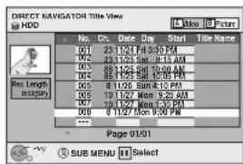 PANASONIC DMR-EH75 - Press [DIRECT NAVIGATOR]. - 2