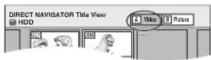 PANASONIC DMR-EH75 - Press [A] to select "Video". - 1