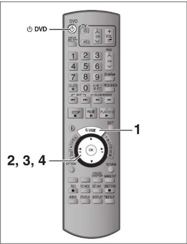 DVD TV CH VOL 1 2 3 PAGE 4 5 6 CH 7 8 9 ShowView DELETE 0 PRINT SELECT BXP SLOW/SEARCH STOP PULSE PLAYOUT. EXIT i G UIDE NEXT ORDER OK OPTION RETURN CREATE CHAPTER MANUAL STOP REC RED/NICE EXIT/UX OBJECT/TIME AUDIO STATUS DISPLAY TIME/BLIP 2, 3, 4