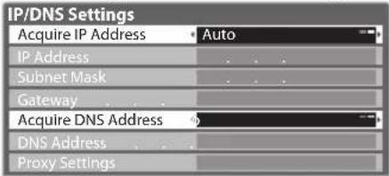 PANASONIC TX-P50U30B - ■ To set [Acquire IP Address] / [Acquire DNS Address] - 1