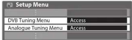 PANASONIC TX-P50U30B - Select [DVB Tuning Menu] or [Analogue Tuning Menu] - 1
