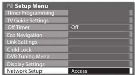 PANASONIC TX-P50U30B - Select [Network Setup] - 1