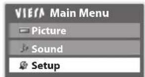 PANASONIC TX-P50U30B - Select [Setup] - 1