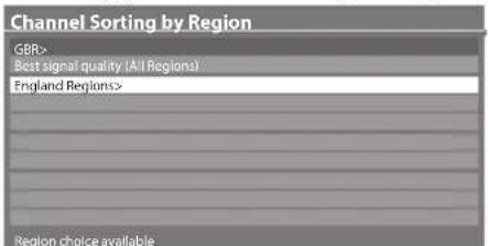 PANASONIC TX-P50U30B - Sort DVB channels according to the region [Channel Sorting by Region] UK only - 1