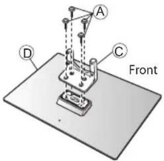 PANASONIC TX-P50U30B - Assembling the pedestal - 1