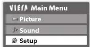 PANASONIC TX-P50U30B - Select [Setup] - 1