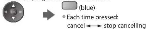 PANASONIC TX-P50U30B - ■ To cancel a timer programming event temporarily - 1