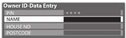 PANASONIC TX-P50U30B - Select the item (NAME / HOUSE NO / POSTCODE) and set characters - 1
