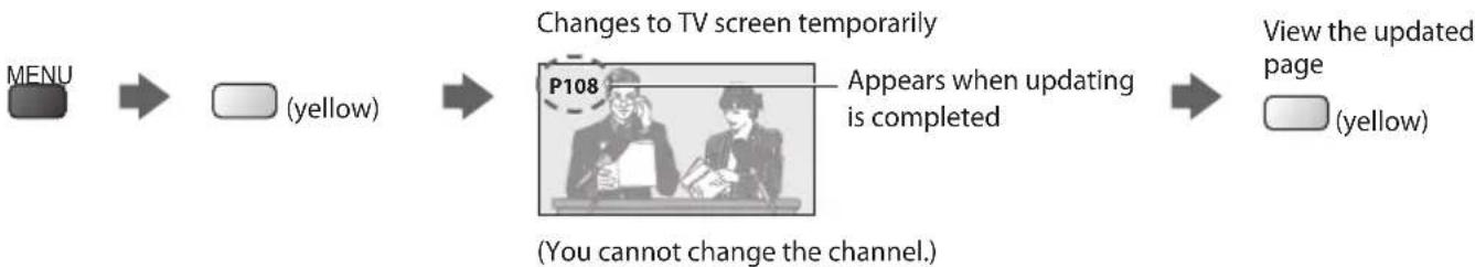 PANASONIC TX-P50U30B - View the TV picture while searching for a teletext page - 1
