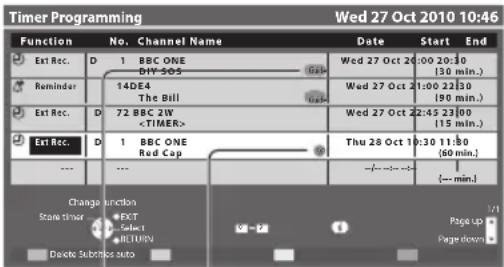 PANASONIC TX-P50U30B - Guide link programming (Timer Programming from the TV Guide signal) - 1