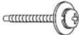 PANASONIC TX-P50U30B - Assembly screw (4) - 1