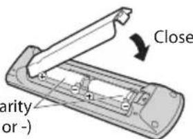 PANASONIC TX-P50U30B - Installing / removing remote's batteries - 2
